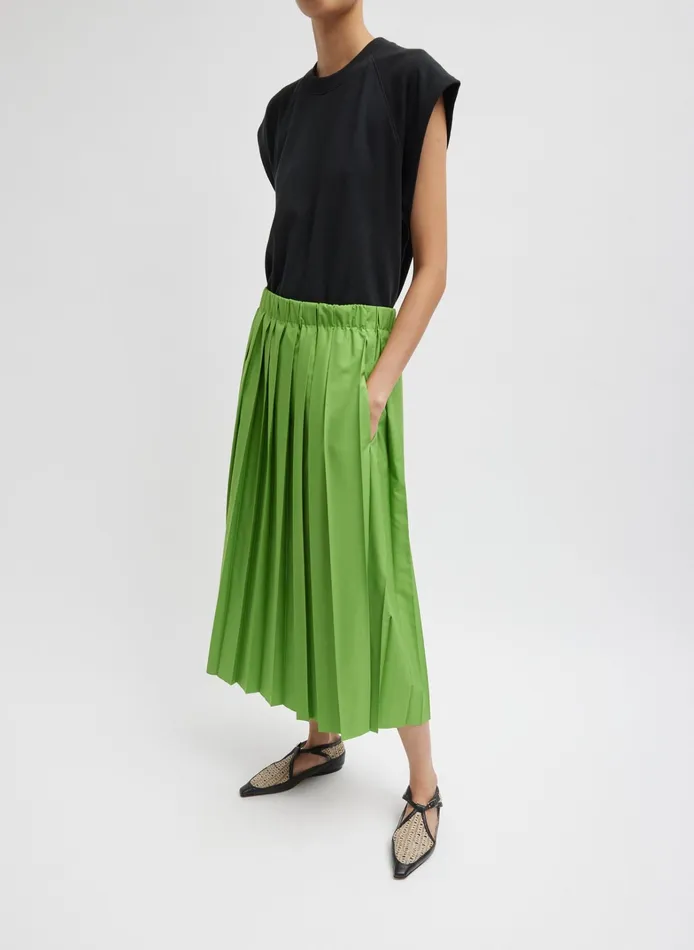 Women Tibi Skirts Nylon Pleated Pull On Skirt