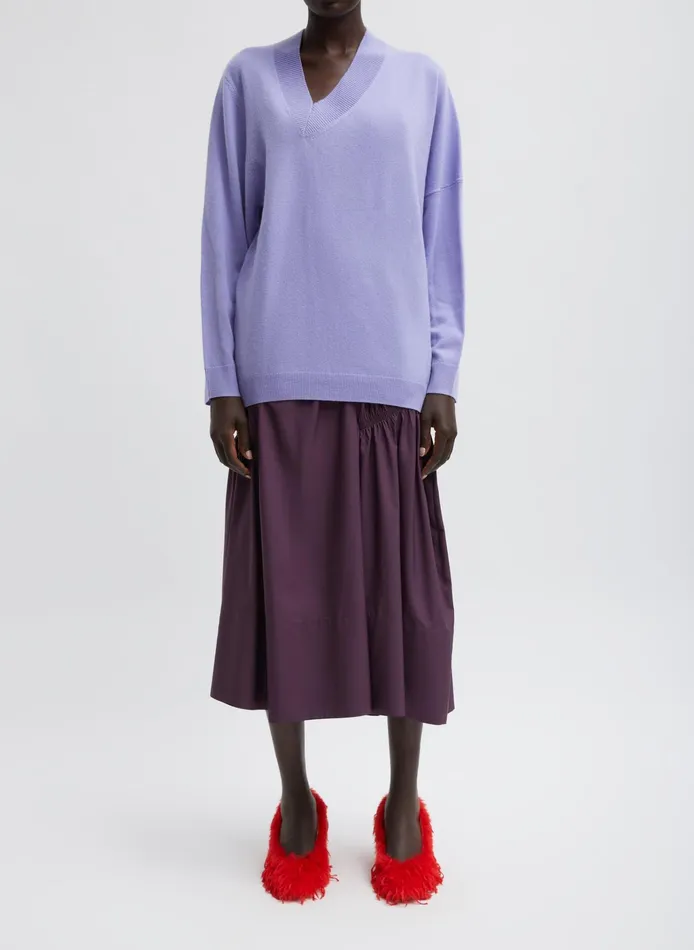Women Tibi Skirts Shirred Nylon Paneled Skirt