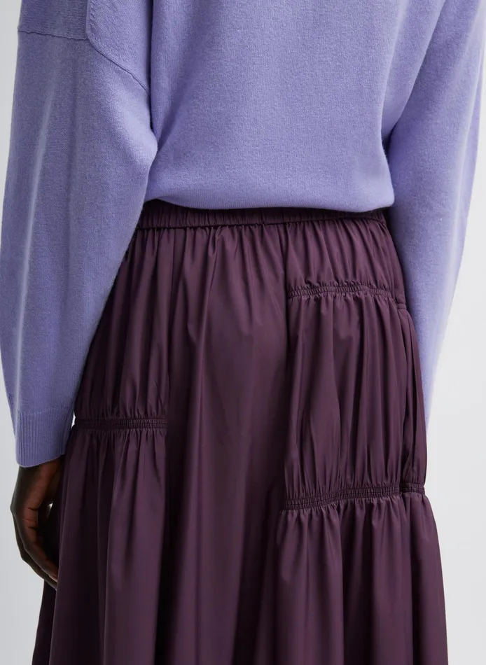 Women Tibi Skirts Shirred Nylon Paneled Skirt