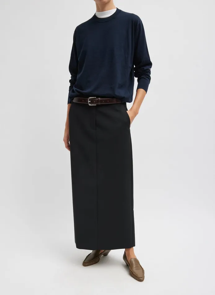 Women Tibi Skirts Tropical Wool Maxi Trouser Skirt