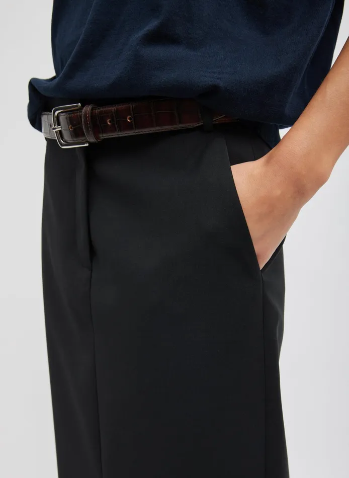 Women Tibi Skirts Tropical Wool Maxi Trouser Skirt
