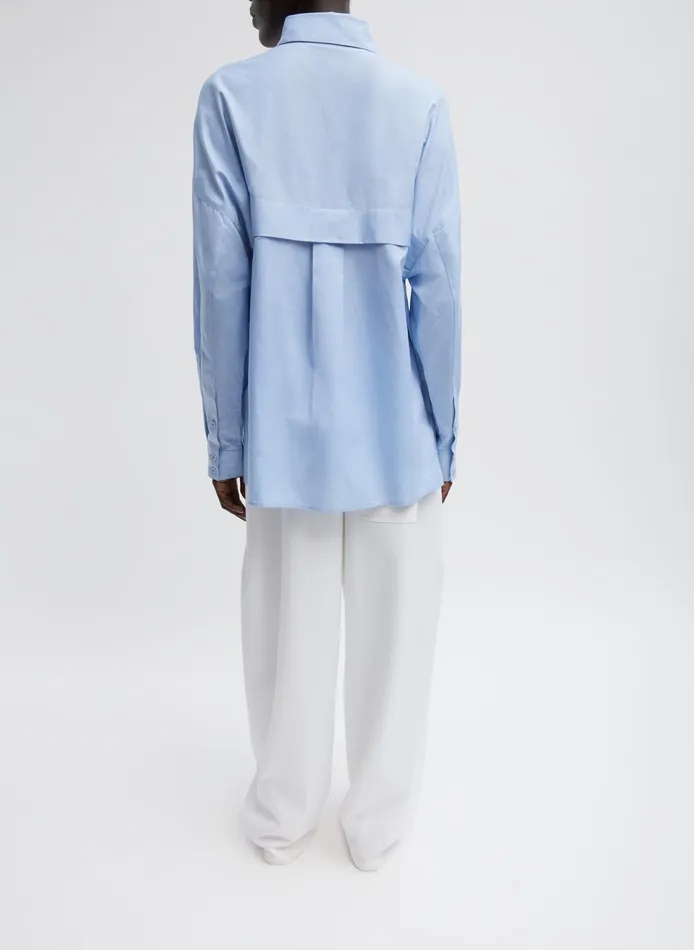 Women Tibi Tops Oxford Shirting Crest Gabe Oversized Shirt