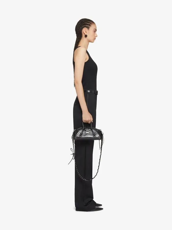 Women Tops and Shirts Givenchy Asymmetric Top In Cotton With Chain Detail Black