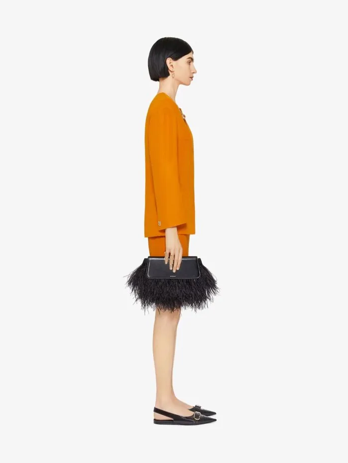 Women Tops and Shirts Givenchy Shirt In Linen And Silk With 4G Liquid Detail Dark Orange