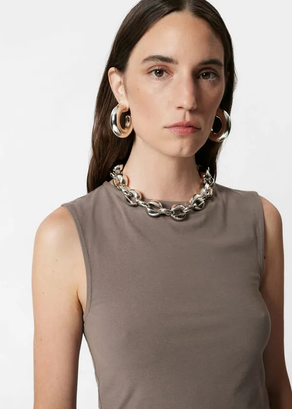 Women Tops and Tshirts and Other Stories BoatNeck Tank Top Mole