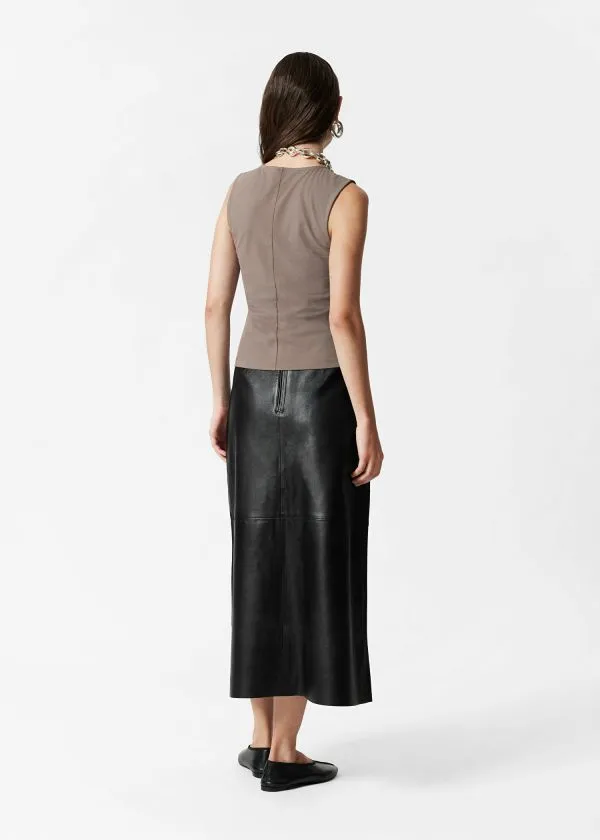 Women Tops and Tshirts and Other Stories BoatNeck Tank Top Mole