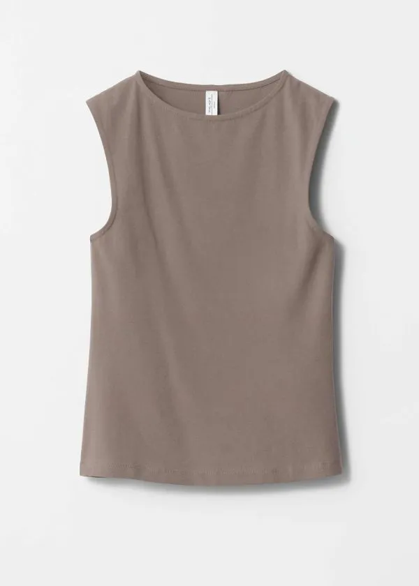 Women Tops and Tshirts and Other Stories BoatNeck Tank Top Mole
