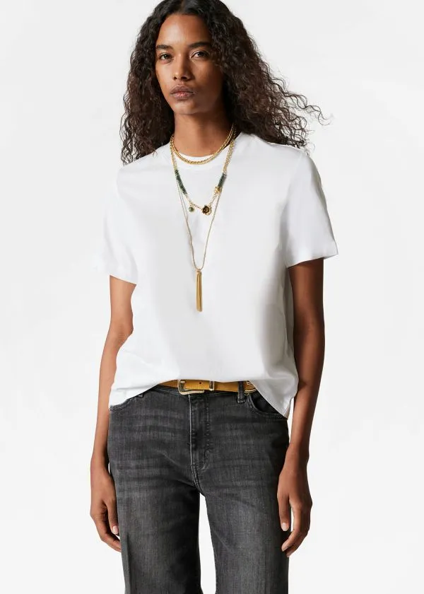 Women Tops and Tshirts and Other Stories Crewneck TShirt White