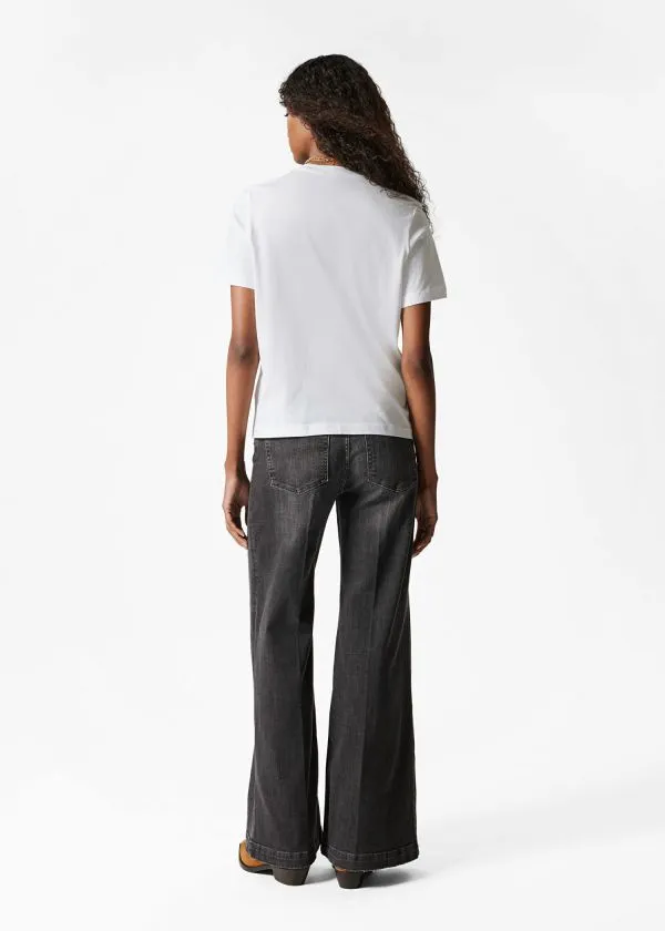 Women Tops and Tshirts and Other Stories Crewneck TShirt White