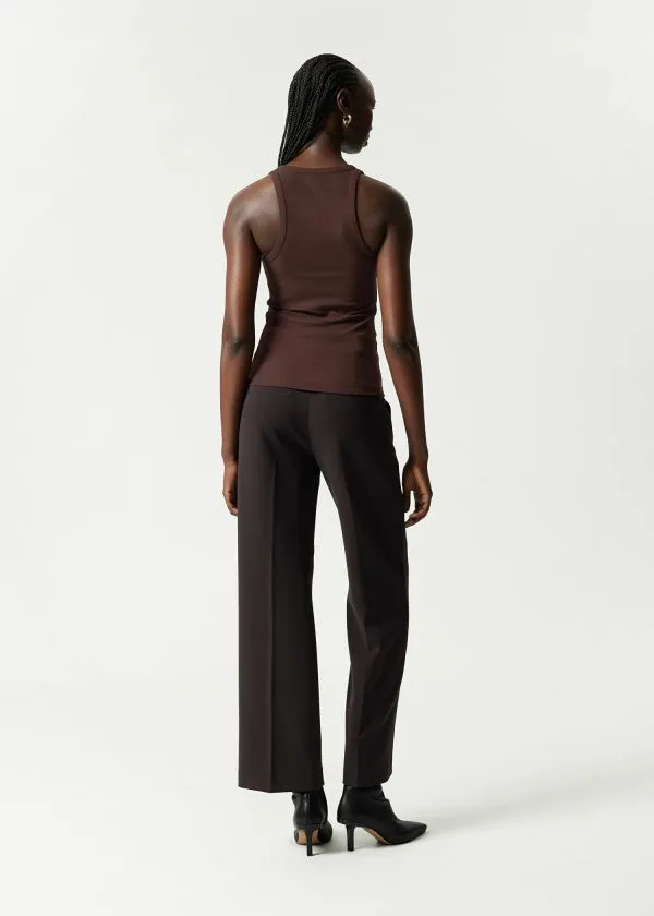 Women Tops and Tshirts and Other Stories MetalBuckle Tank Top Dark Brown