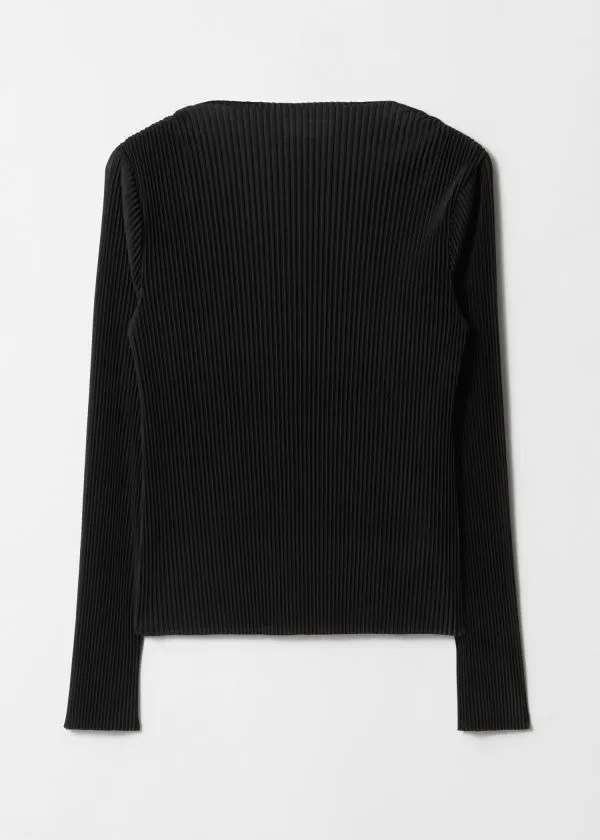 Women Tops and Tshirts and Other Stories Pleated Top Black
