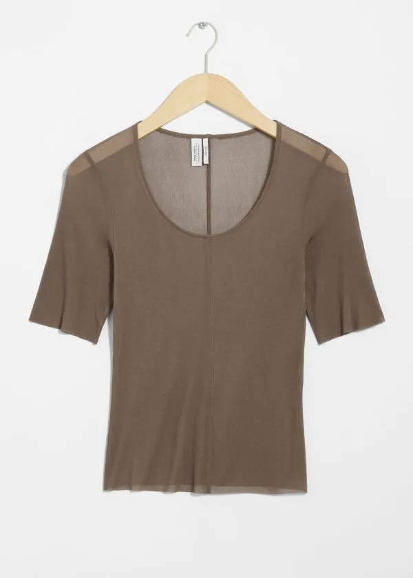 Women Tops and Tshirts and Other Stories Sheer Silk Top Mole