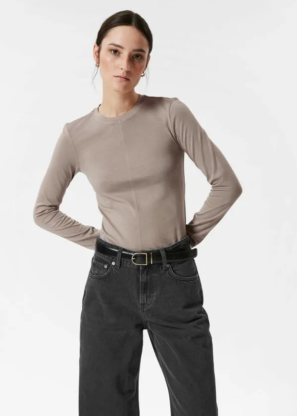 Women Tops and Tshirts and Other Stories Slim LongSleeve Top Mole