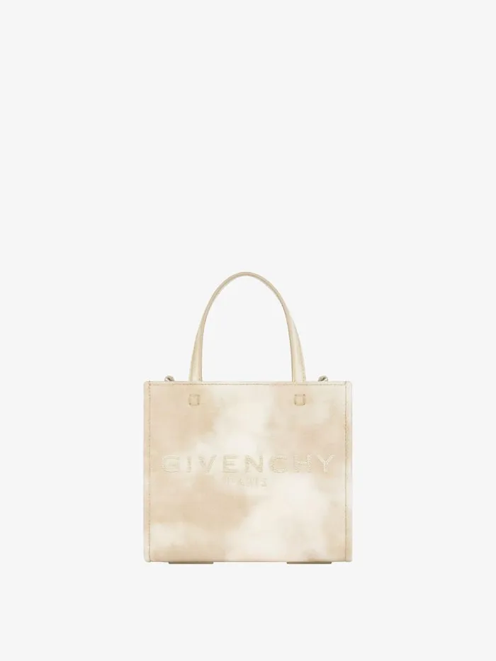 Women Tote Bags Givenchy Mini GTote Shopping Bag In Tie And Dye Canvas Dusty Golden Women Tote Bags Givenchy Mini GTote Shopping Bag In Tie And Dye Canvas Dusty Golden
