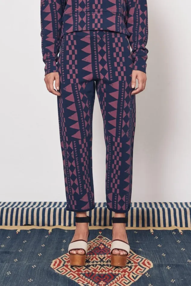 Women Tribal Geo Midnight and Jasper Cape Sweatpant Raquel Allegra Bottoms