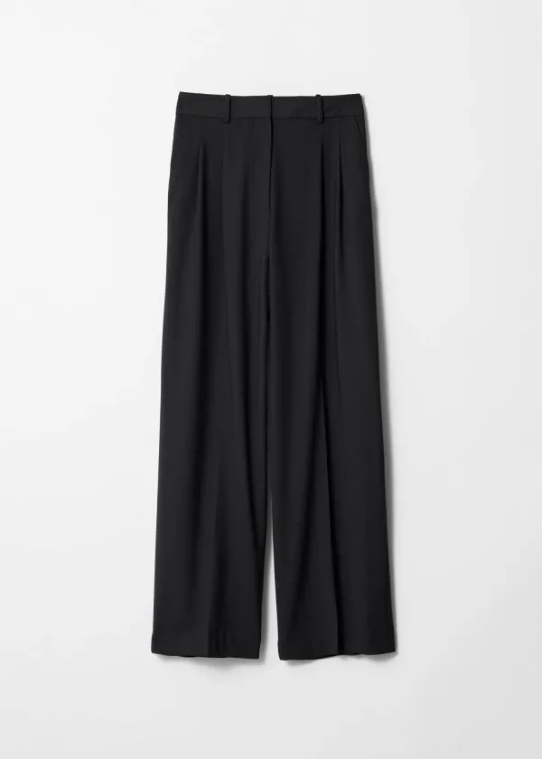 Women Trousers and Other Stories Tailored Wool Trousers Black
