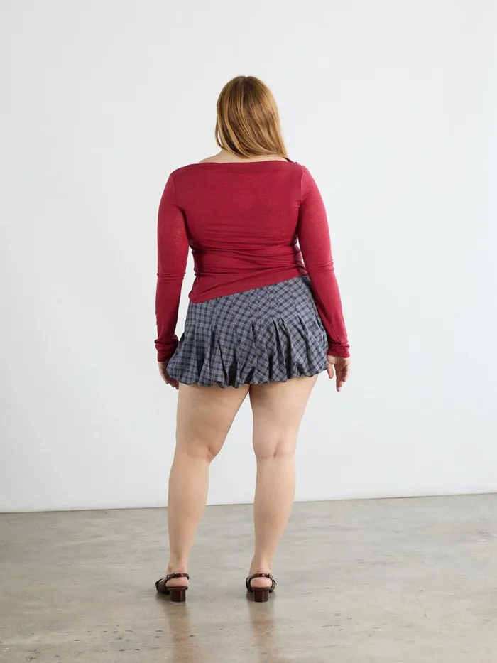 Women Tyler Bubble Skirt Blue Plaid Lisa Says Gah Skirts
