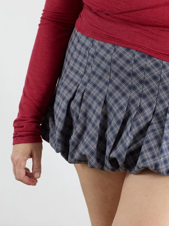 Women Tyler Bubble Skirt Blue Plaid Lisa Says Gah Skirts