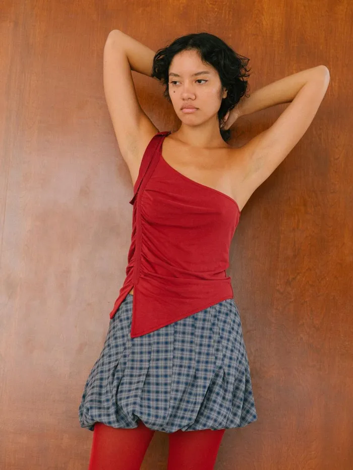 Women Tyler Bubble Skirt Blue Plaid Lisa Says Gah Skirts
