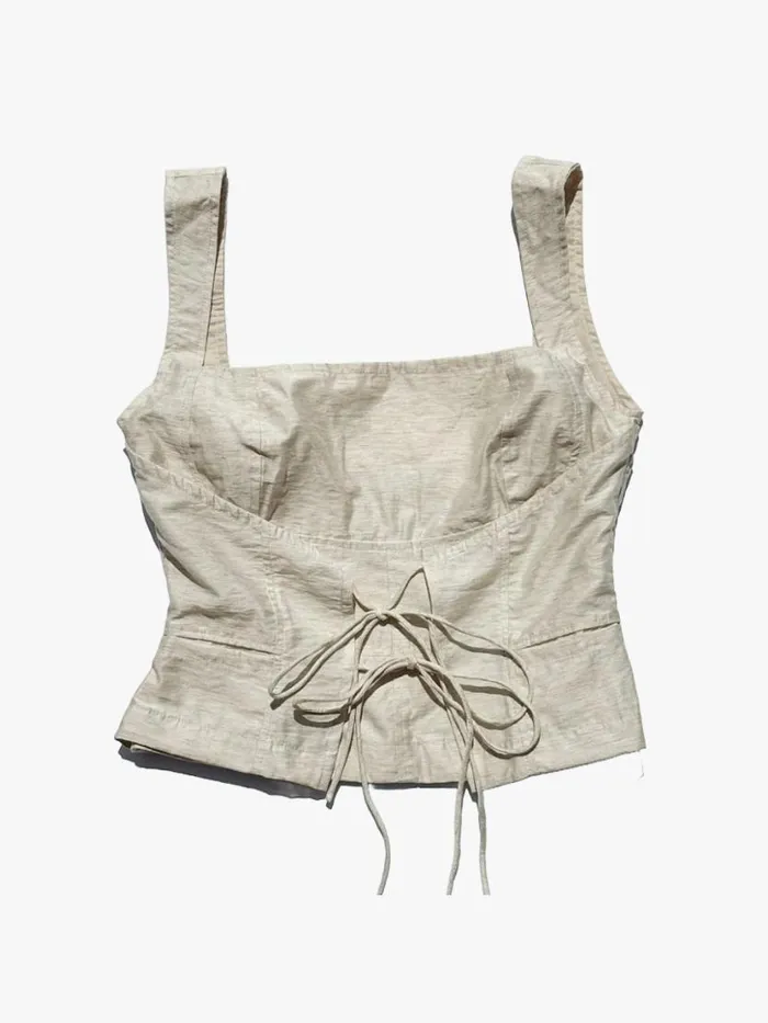 Women Una Top Natural Lisa Says Gah Sleeveless Tops