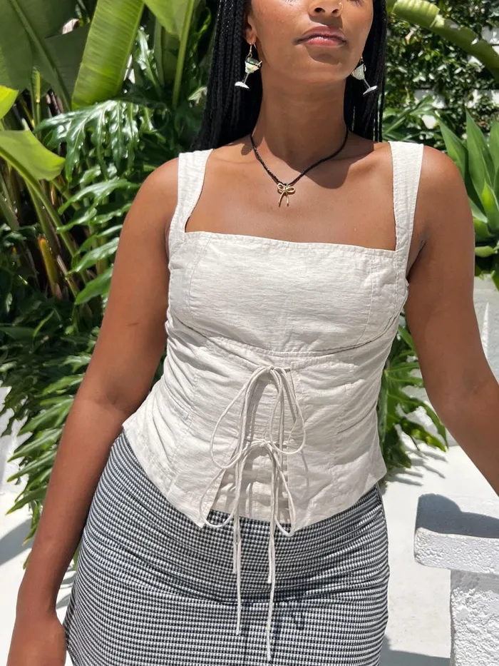Women Una Top Natural Lisa Says Gah Sleeveless Tops Women Una Top Natural Lisa Says Gah Sleeveless Tops