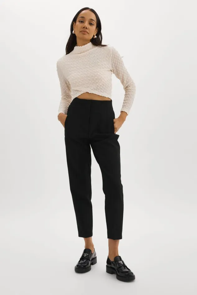 Women VELMA Crossover Long Sleeve Top Off White LAMARQUE Tops