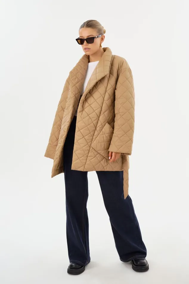Women VERICA Quilted Jacket Mocha LAMARQUE Puffers