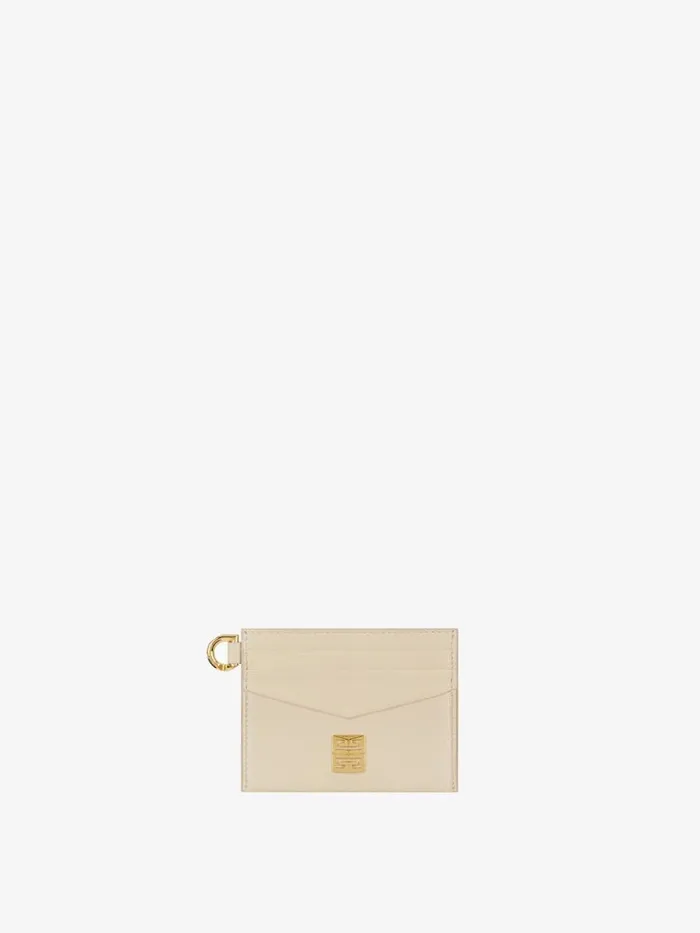 Women Wallets and Card Holders Givenchy 4G Card Holder In Grained Leather Natural Beige Women Wallets and Card Holders Givenchy 4G Card Holder In Grained Leather Natural Beige