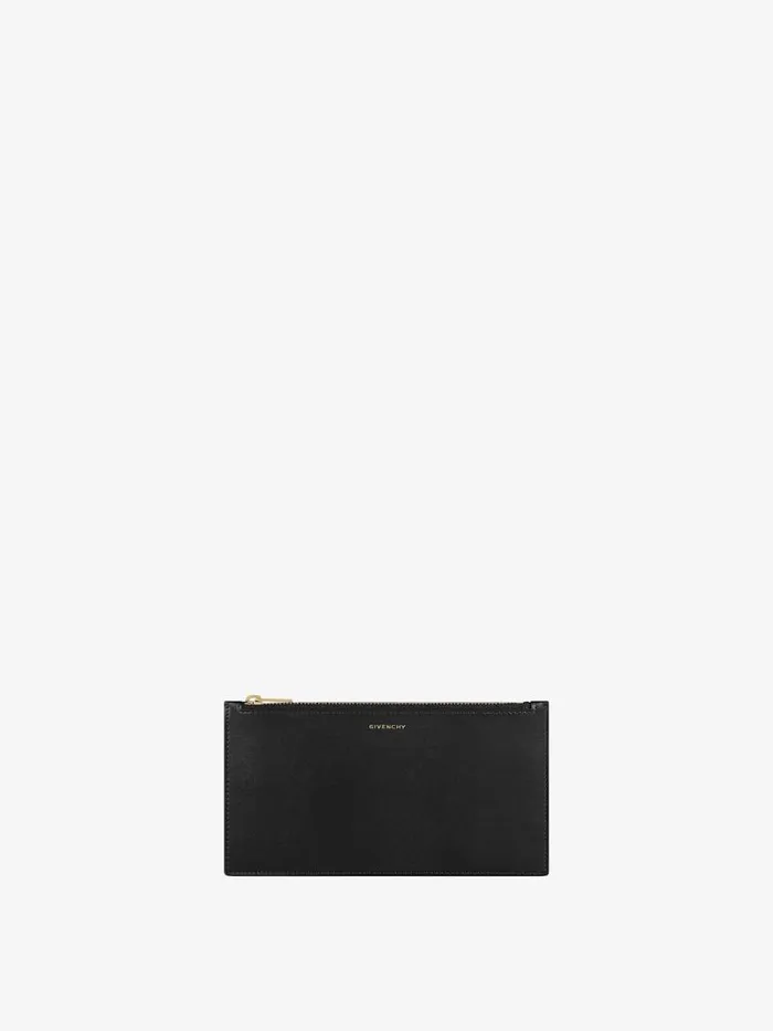 Women Wallets and Card Holders Givenchy 4G Flat Pouch In Leather Black
