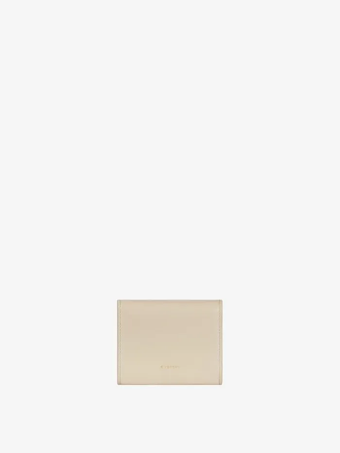 Women Wallets and Card Holders Givenchy 4G Wallet In Grained Leather Natural Beige Women Wallets and Card Holders Givenchy 4G Wallet In Grained Leather Natural Beige
