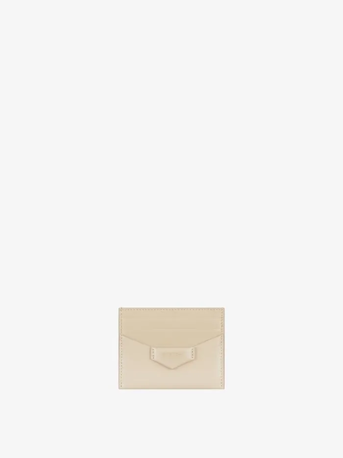 Women Wallets and Card Holders Givenchy Antigona Card Holder In Box Leather Natural Beige Women Wallets and Card Holders Givenchy Antigona Card Holder In Box Leather Natural Beige