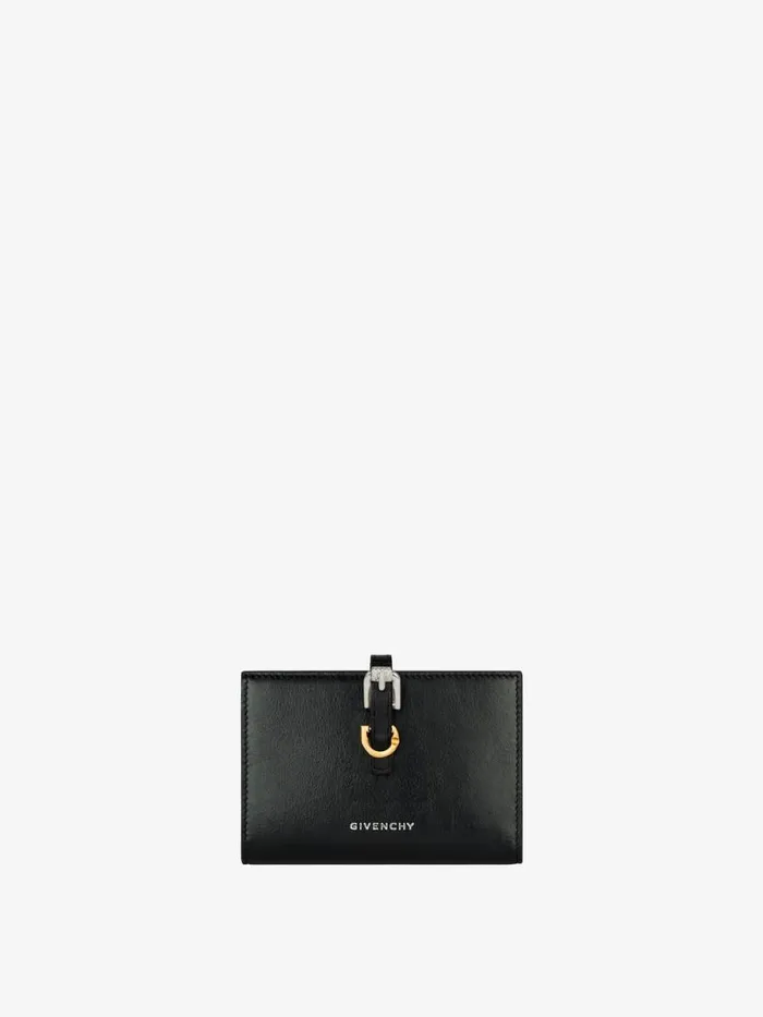 Women Wallets and Card Holders Givenchy Voyou Wallet In Leather Black
