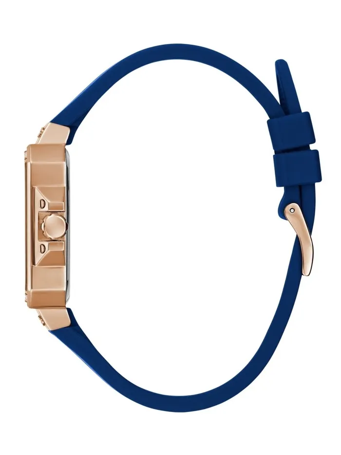Women Watches GUESS GoldTone and Blue Silicone Multifunction Watch Rose Gold Women Watches GUESS GoldTone and Blue Silicone Multifunction Watch Rose Gold