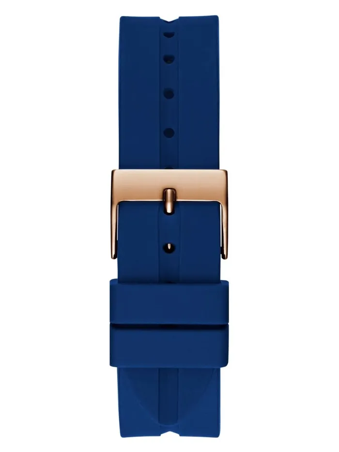 Women Watches GUESS GoldTone and Blue Silicone Multifunction Watch Rose Gold Women Watches GUESS GoldTone and Blue Silicone Multifunction Watch Rose Gold