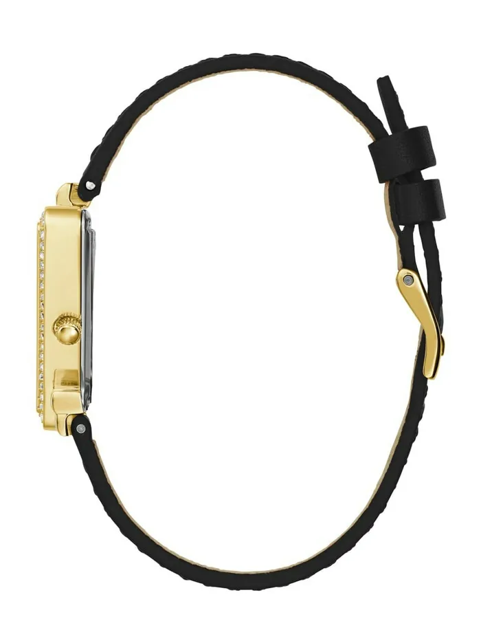 Women Watches GUESS GoldTone Triangle and Black Leather Analog Watch Black Snakeskin Women Watches GUESS GoldTone Triangle and Black Leather Analog Watch Black Snakeskin