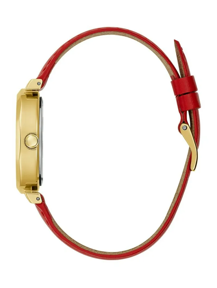 Women Watches GUESS TwoTone Leather Analog Watch Red Women Watches GUESS TwoTone Leather Analog Watch Red