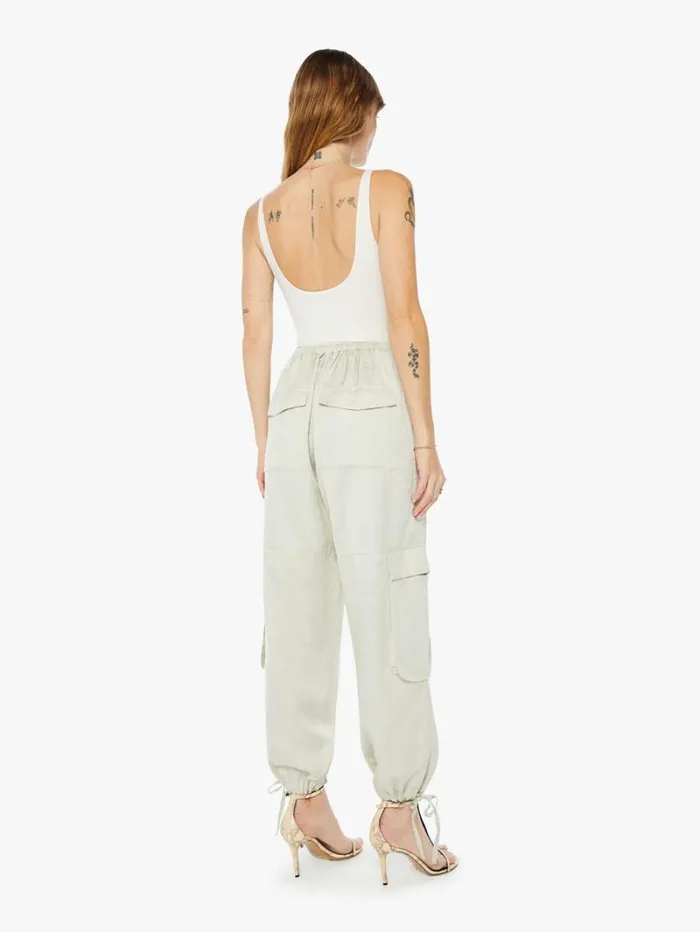 Women Wide Leg Mother Denim Joline Cargo Pants Pistachio