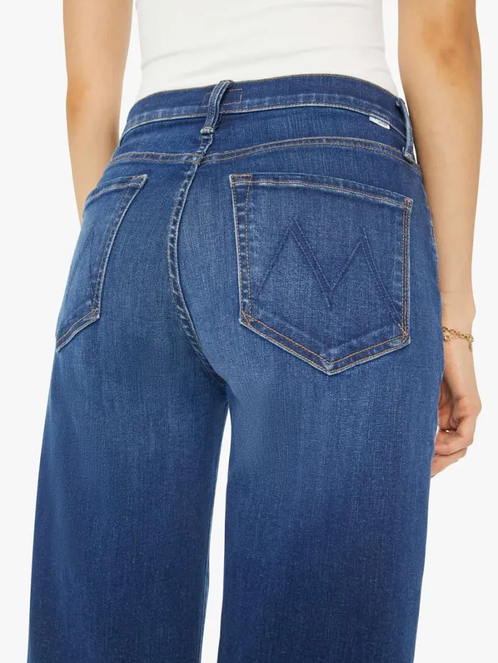 Women Wide Leg Mother Denim The Dodger Ankle Wash On Your Left