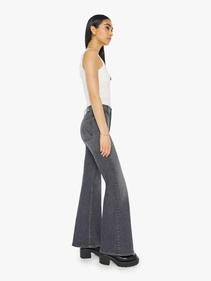 Women Wide Leg Mother Denim The Patch Pocket Twister Sneak Wash Up In Smoke