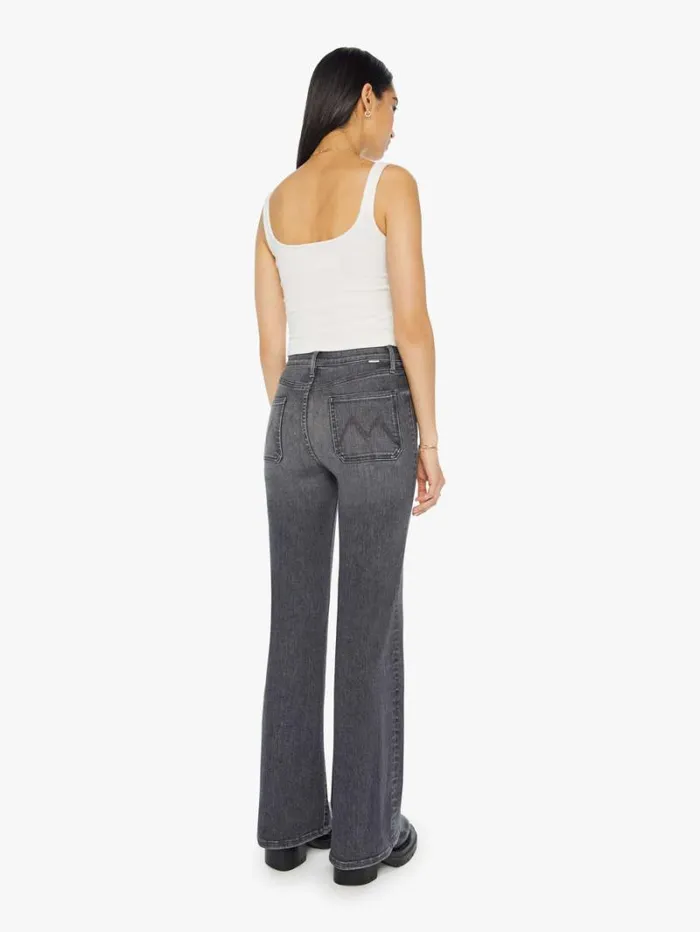 Women Wide Leg Mother Denim The Patch Pocket Twister Sneak Wash Up In Smoke