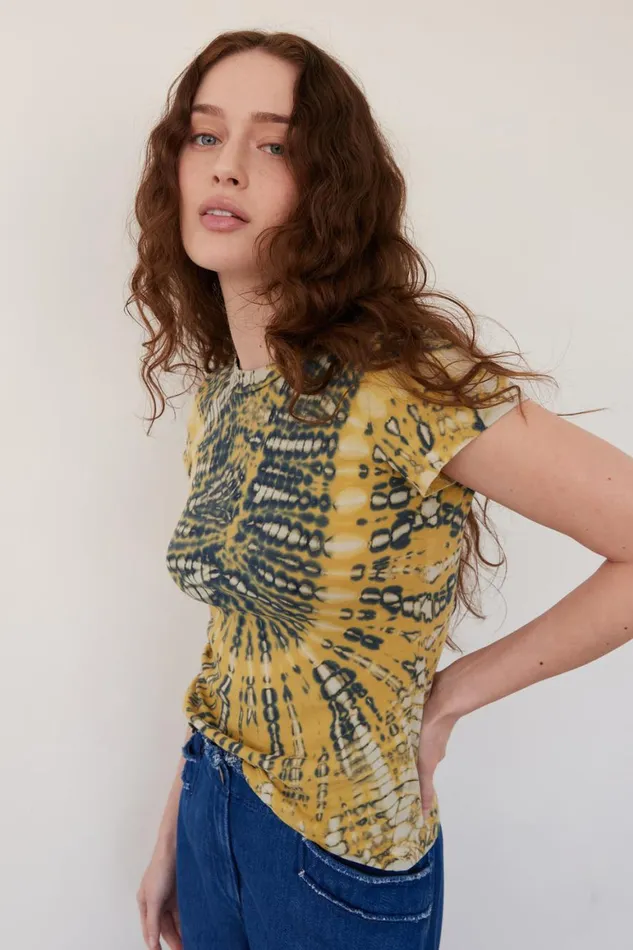 Women Yellow And Navy Liv Tee Raquel Allegra TShirts