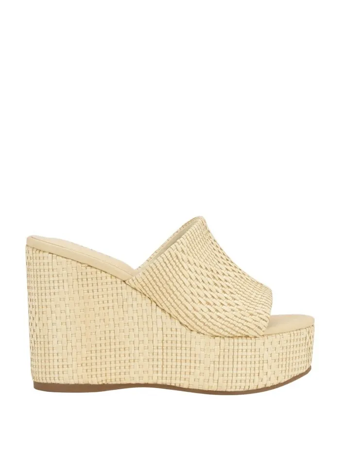 Women Yenisa Woven Wedged Sandals Light Natural Heels GUESS Women Yenisa Woven Wedged Sandals Light Natural Heels GUESS