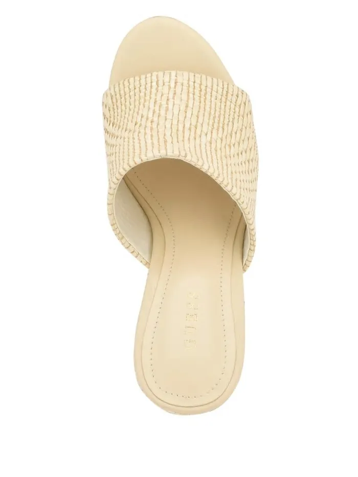 Women Yenisa Woven Wedged Sandals Light Natural Heels GUESS Women Yenisa Woven Wedged Sandals Light Natural Heels GUESS