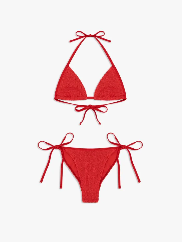 Women Zera Side Ties Two Piece Tomato Lisa Says Gah Swim