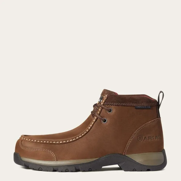 Work Boots and Shoes Women Ariat Edge LTE Moc Composite Toe Work Boot Dark Brown