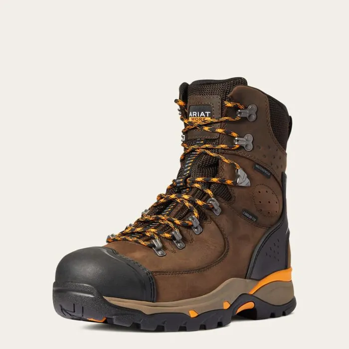 Work Boots Men Ariat Endeavor 8034 Waterproof Carbon Toe Work Boot Chocolate Brown Work Boots Men Ariat Endeavor 8034 Waterproof Carbon Toe Work Boot Chocolate Brown