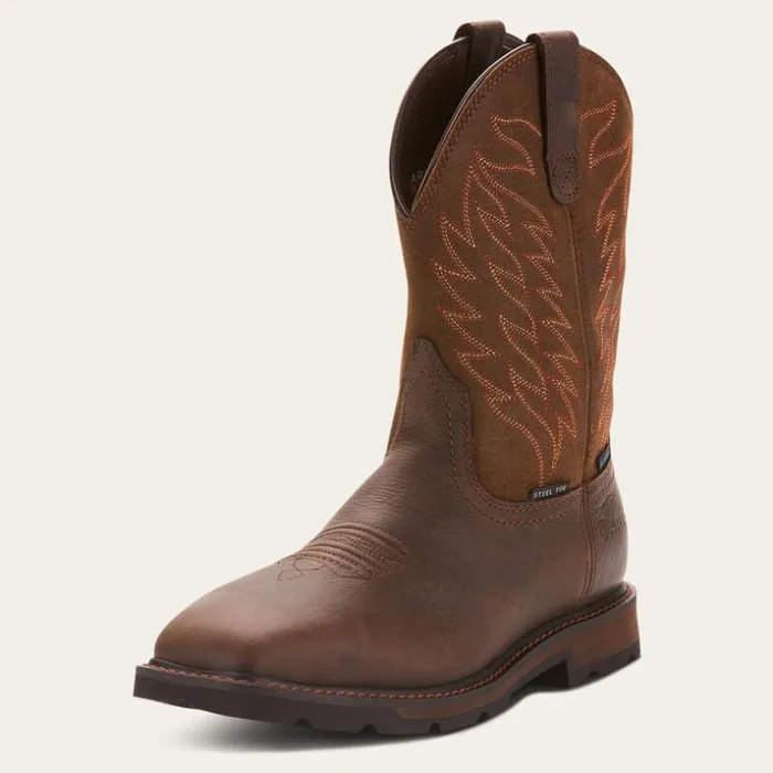 Work Boots Men Ariat Groundbreaker Wide Square Toe Waterproof Steel Toe Work Boot Dark Brown Work Boots Men Ariat Groundbreaker Wide Square Toe Waterproof Steel Toe Work Boot Dark Brown