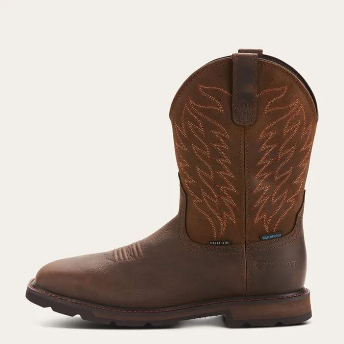 Work Boots Men Ariat Groundbreaker Wide Square Toe Waterproof Steel Toe Work Boot Dark Brown Work Boots Men Ariat Groundbreaker Wide Square Toe Waterproof Steel Toe Work Boot Dark Brown