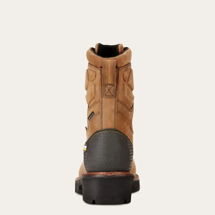 Work Boots Men Ariat Powerline 8034 400G Waterproof 400g Composite Toe Work Boot Oily Distressed Brown