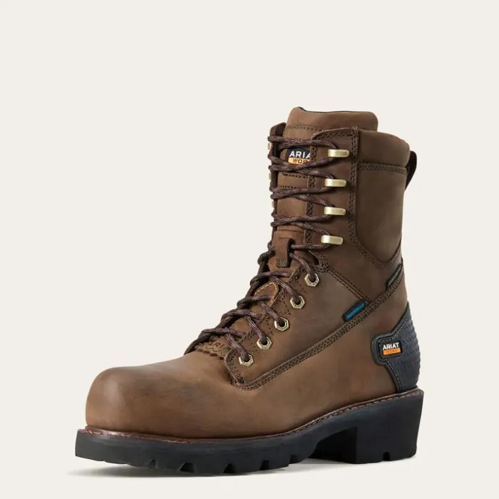 Work Boots Men Ariat Powerline 8034 Waterproof Composite Toe Work Boot Oily Distressed Brown Work Boots Men Ariat Powerline 8034 Waterproof Composite Toe Work Boot Oily Distressed Brown